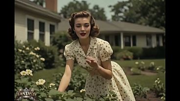 1940&rsquo;s Housewife Fantasy, Fucking My Neighbors Lonely Horny Housewife While Her Husband Is Away At War (Vintage, Anal, Facial, Perfect Tits, Strip Tease) -AI Generated